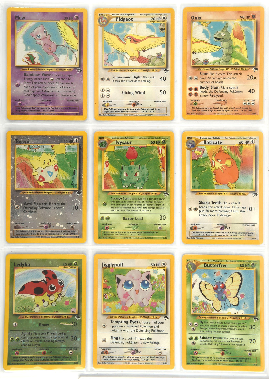 Pokemon TCG. English Southern Islands complete set